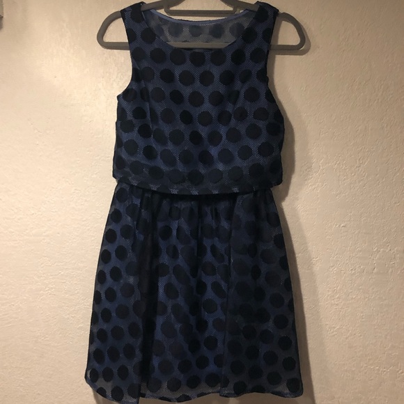 Betsey Johnson blue polka dot dress - Picture 2 of 8